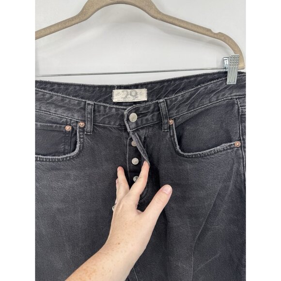 We The Free Distressed Jeans Women 29 Charcoal Great Wash Denim Skater Grunge - Picture 6 of 9